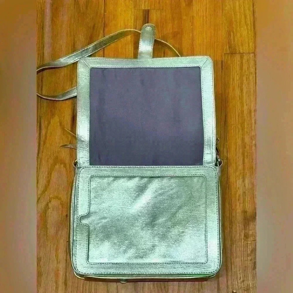 NWT Nine West Gold Sequined Tablet Crossbody Bag tablet cute bling casual - Picture 4 of 6